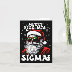 Tarjeta Feliz Rizz Mas Sigmas Divertido Gen Alpha Navidad 