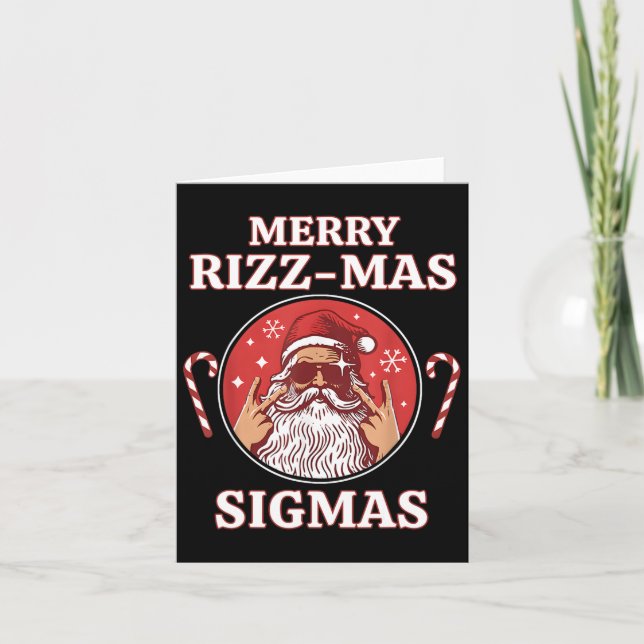 Tarjeta Feliz Rizz Navidad Sigmas- Gen Alpha Escuela Secun (Anverso)