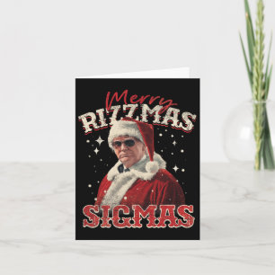 Tarjeta Feliz Rizz Navidad Sigmas- Gen Alpha Escuela Secun