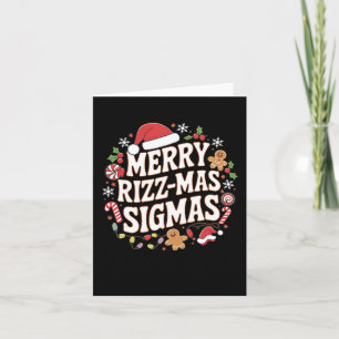 Tarjeta Feliz Rizz Navidad Sigmas Meme Divertido Gen Alpha