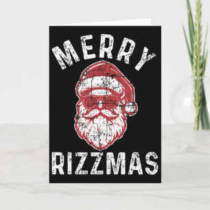 Tarjeta Feliz Rizzmas Divertido Santa Rizz La Temporada Ri