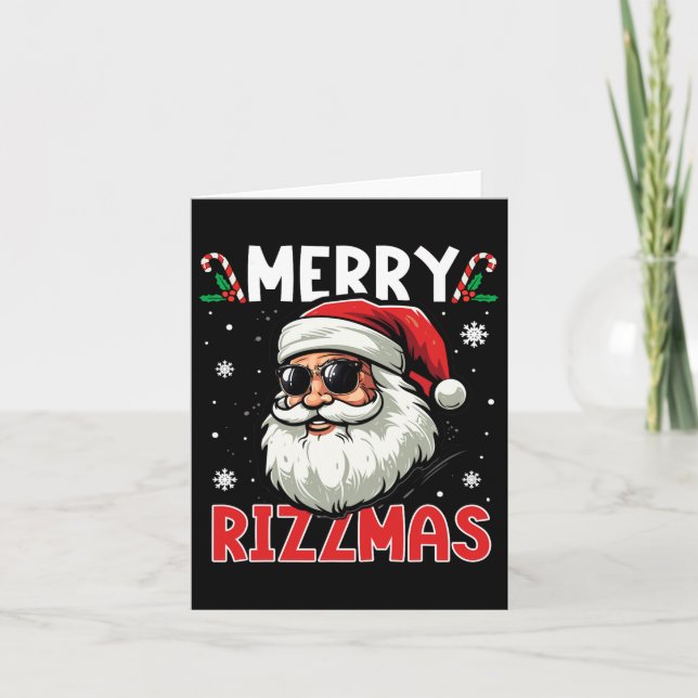 Tarjeta Feliz Rizzmas Niños Adolescentes Escuela Divertida (Anverso)