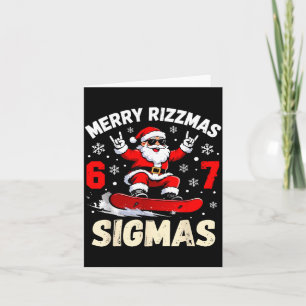 Tarjeta Feliz Rizzmas Sigmas Santa 67 Seis Siete