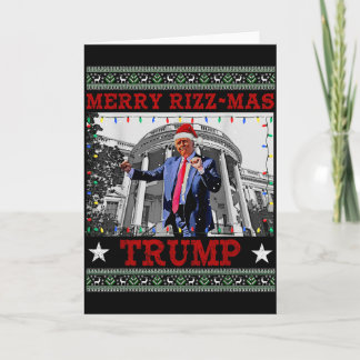 Tarjeta Feliz Rizzmas Trump Divertido Humorístico Baile de