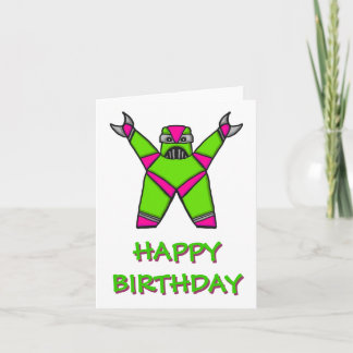 TARJETA FELIZ ROBOT DE CUMPLEAÑOS