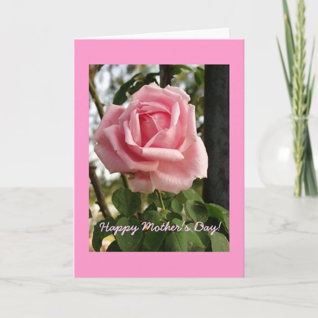 Tarjeta "Feliz Rosa del Día de la Madre" (Anverso)