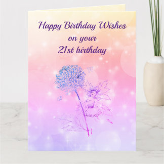 Tarjeta Feliz saludo de cumpleaños 21