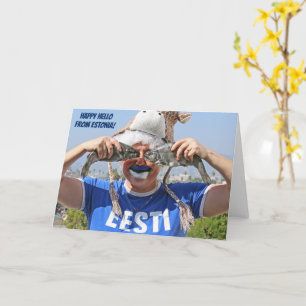 Tarjeta ¡Feliz saludo desde Estonia!