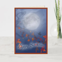 Tarjeta Feliz Samhain Moon & Veil
