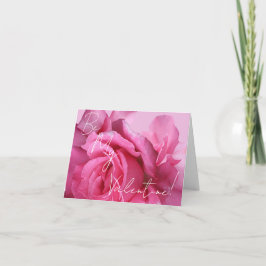 Tarjeta Feliz San Valentín rosas rosas rosas rosas rosadas