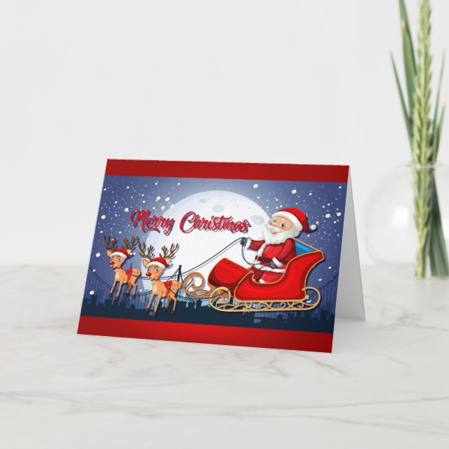 Tarjeta Feliz Santa Claus (Anverso)