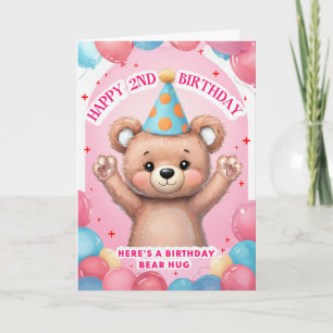 Tarjeta Feliz segundo cumpleaños