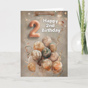 Tarjeta Feliz segundo cumpleaños