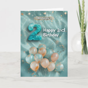 Tarjeta Feliz segundo cumpleaños