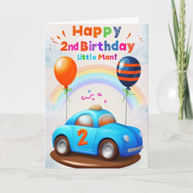 Tarjeta Feliz segundo cumpleaños (Anverso)