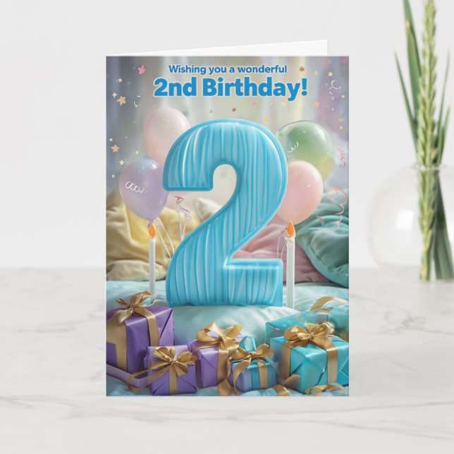 Tarjeta Feliz segundo cumpleaños (Anverso)