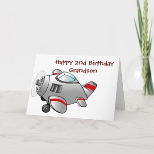 TARJETA **FELIZ SEGUNDO CUMPLEAÑOS A NUESTRO GRANDSON**