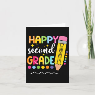 Tarjeta Feliz Segundo Grado Primer Día De La Escuela De Vu