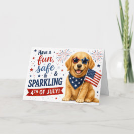 Tarjeta Feliz, Seguro y Brillante Saludo del 4 de Julio