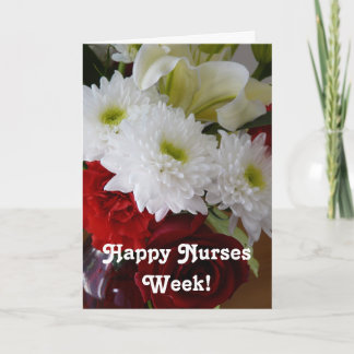 Tarjeta ¡Feliz Semana de las Enfermeras!-Bouquet floral de