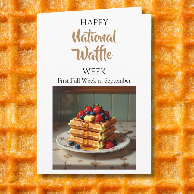 Tarjeta Feliz Semana Nacional de Waffles (Subido por el creador)