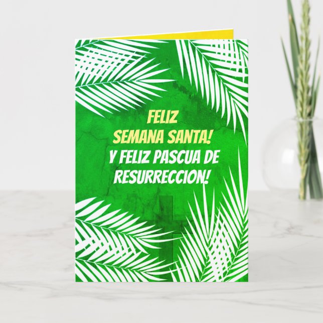 Tarjeta Feliz Semana Santa e Feliz Páscoa / Portugués (Anverso)