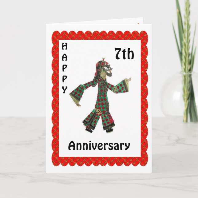 Tarjeta Feliz sétimo aniversario (Anverso)