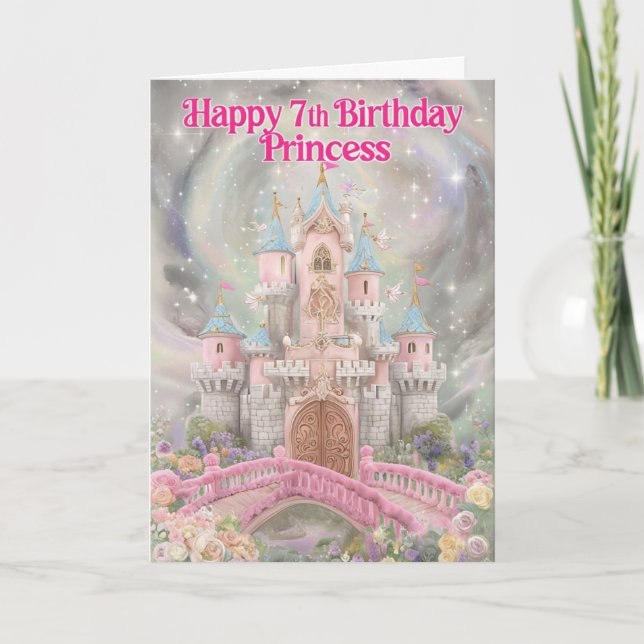 Tarjeta Feliz sétimo cumpleaños (Anverso)