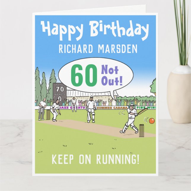 Tarjeta Feliz sexagésimo cumpleaños - 60 años (Anverso)