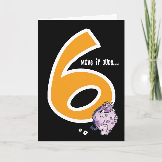 Tarjeta Feliz sexto cumpleaños (Anverso)