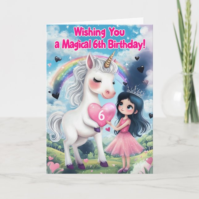 Tarjeta Feliz sexto cumpleaños (Anverso)