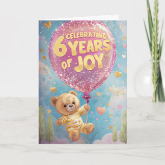 Tarjeta Feliz sexto cumpleaños