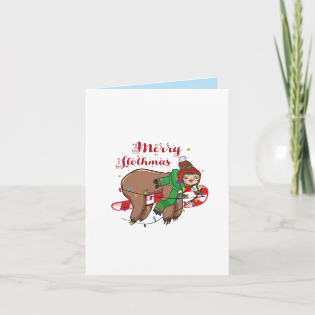 Tarjeta Feliz Slothmas (Anverso)