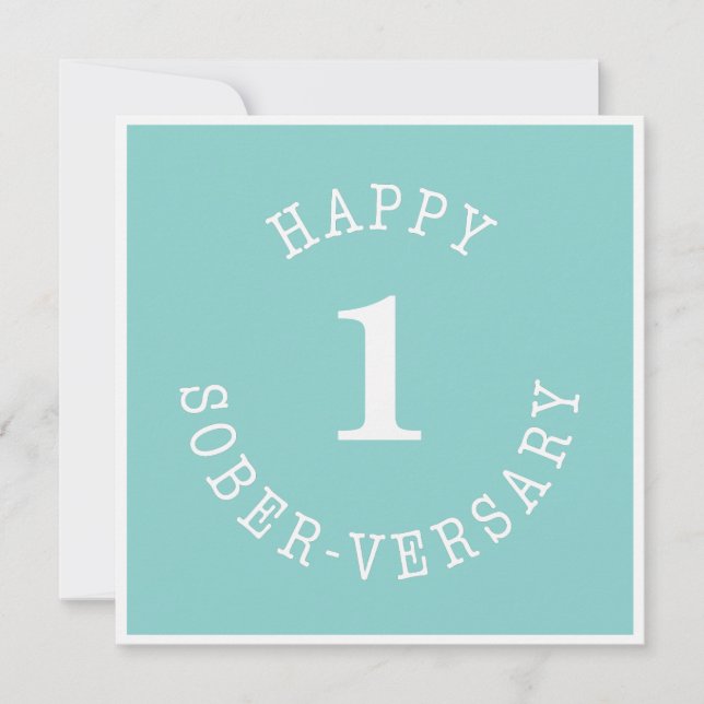 Tarjeta Feliz Sober-versario (Anverso)