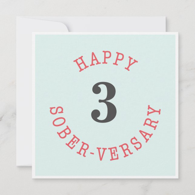 Tarjeta Feliz Sober-versario (Anverso)