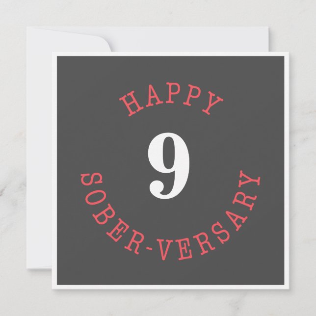 Tarjeta Feliz Sober-versario (Anverso)