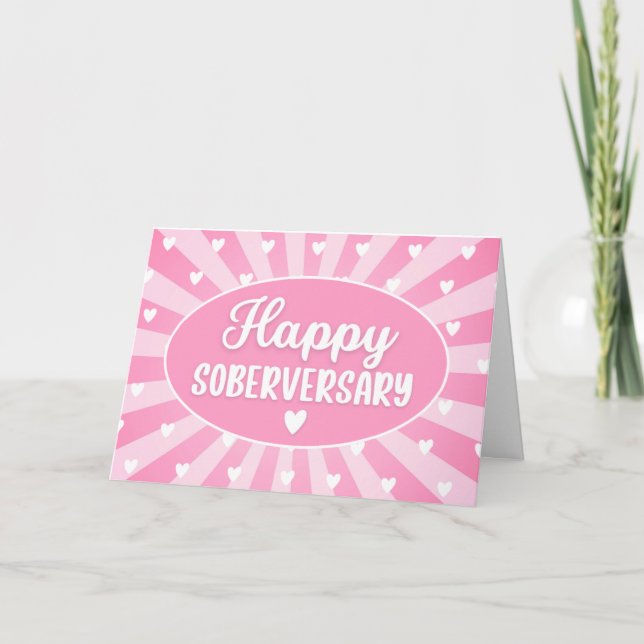 Tarjeta Feliz Soberversario, Aniversario de la Sobriedad d (Anverso)