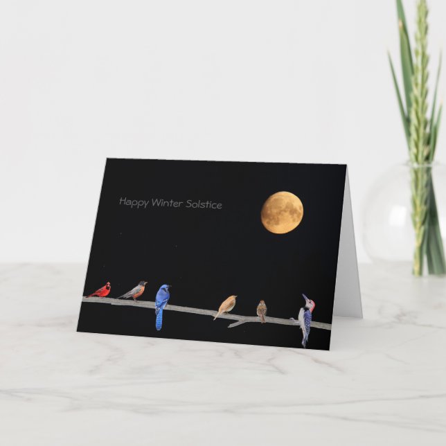 Tarjeta Feliz solsticio de invierno (Anverso)