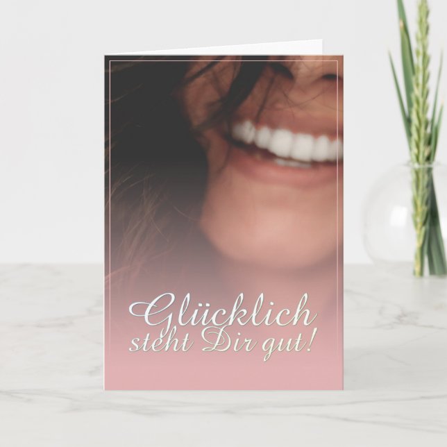 Tarjeta ¡Feliz te queda bien! - Rosé (Anverso)