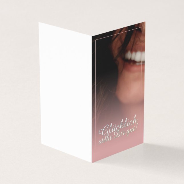 Tarjeta ¡Feliz te queda bien! - Rosé (Exterior)
