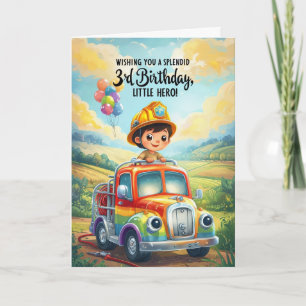 Tarjeta Feliz tercer cumpleaños