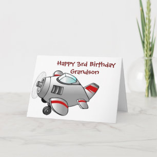 TARJETA **FELIZ TERCER CUMPLEAÑOS A NUESTRO GRANDSON**