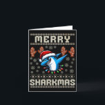 Tarjeta Feliz Tiburón Navidad Feo Navidad Niños de Navidad<br><div class="desc">Feliz Tiburón Navidad Feo Navidad Niños Navidades de tiburones</div>