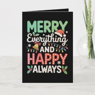 Tarjeta Feliz Todo Y Feliz Siempre Navidad Xmas