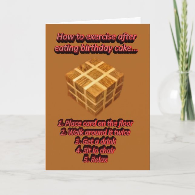 Tarjeta Feliz Torta de cumpleaños graciosos y humorísticos (Anverso)