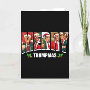 Tarjeta Feliz Trumpmas Santa Trump Navidad Pijamas Diverti
