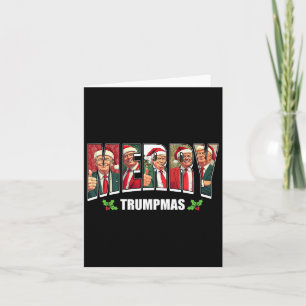Tarjeta Feliz Trumpmas Santa Trump Navidades Pajamas diver