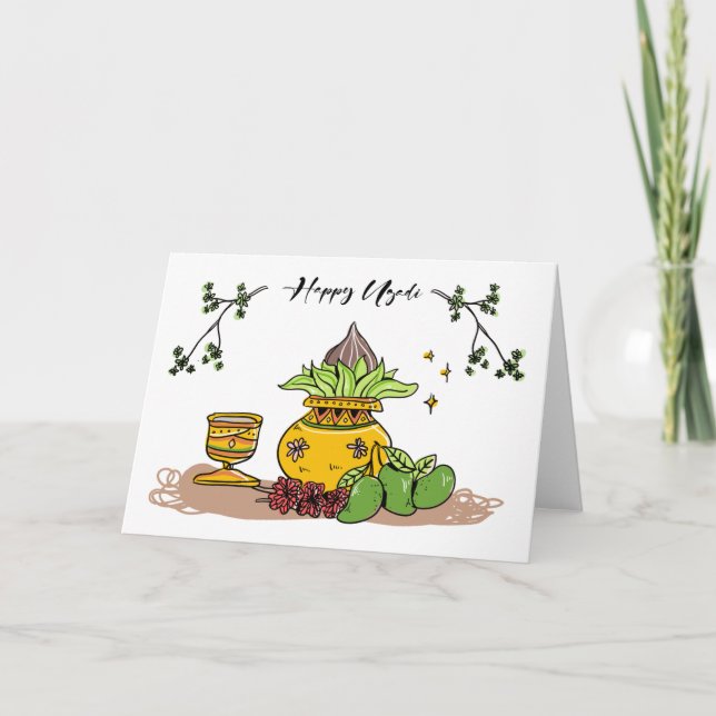 Tarjeta Feliz Ugadi (Anverso)