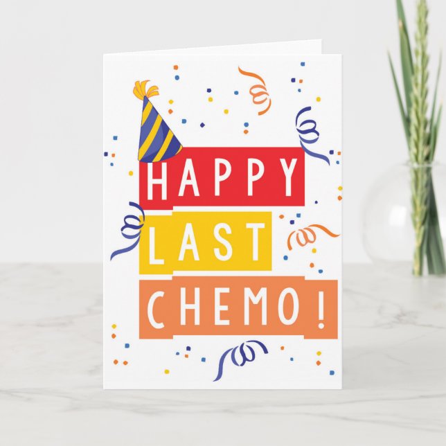 Tarjeta ¡Feliz último Chemo! (Anverso)