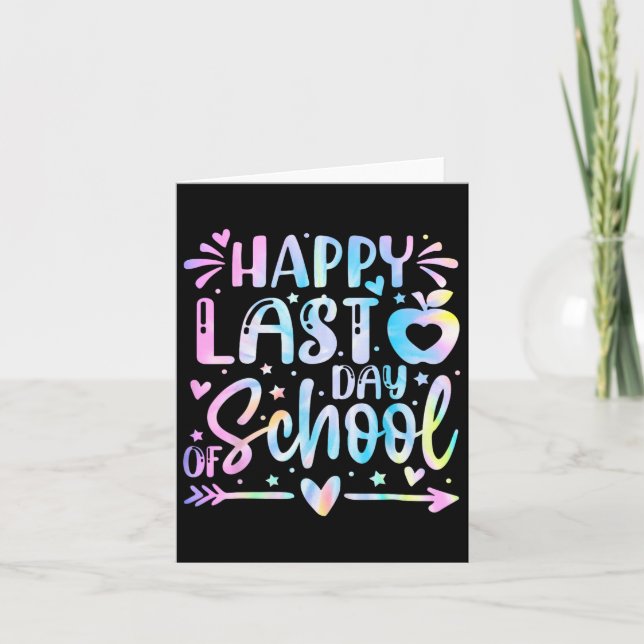 Tarjeta Feliz Último Día De Graduación Escolar A Los Niños (Anverso)